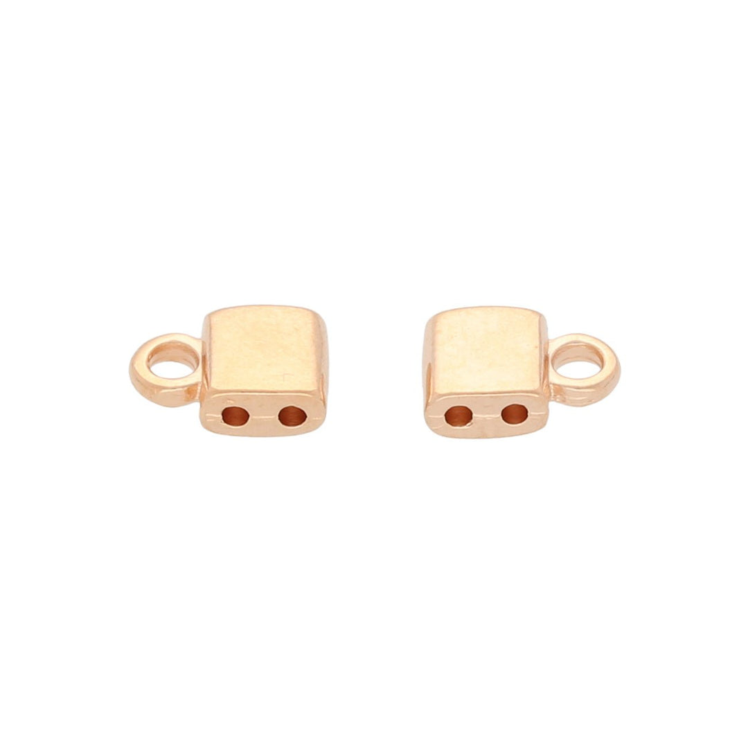 Cymbal™ Piperi - Tila Bead Ending - Rose Gold Plate - PerlineBeads