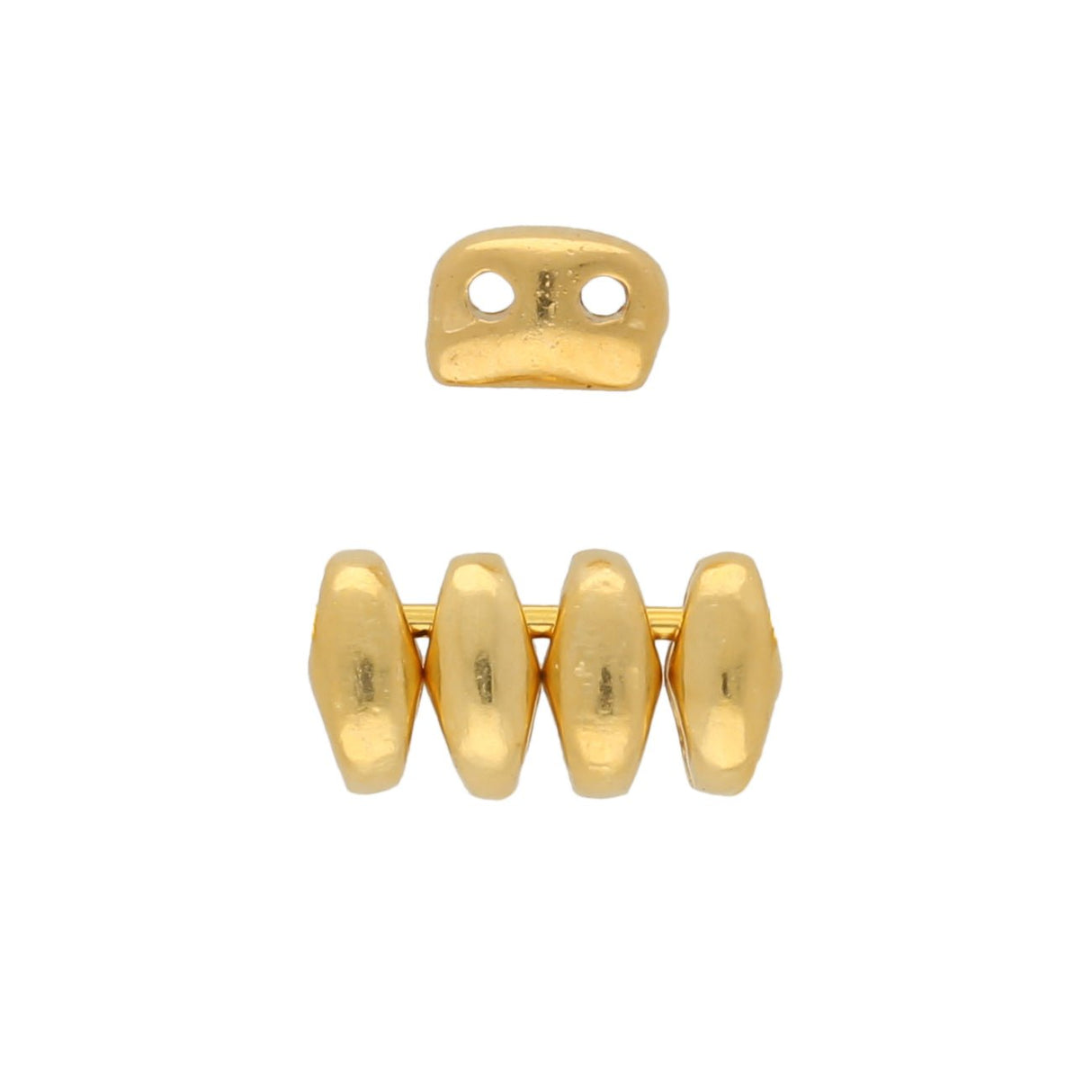 Cymbal™ Vitali Superduo Bead Substitute - 24k Gold Plate - PerlineBeads