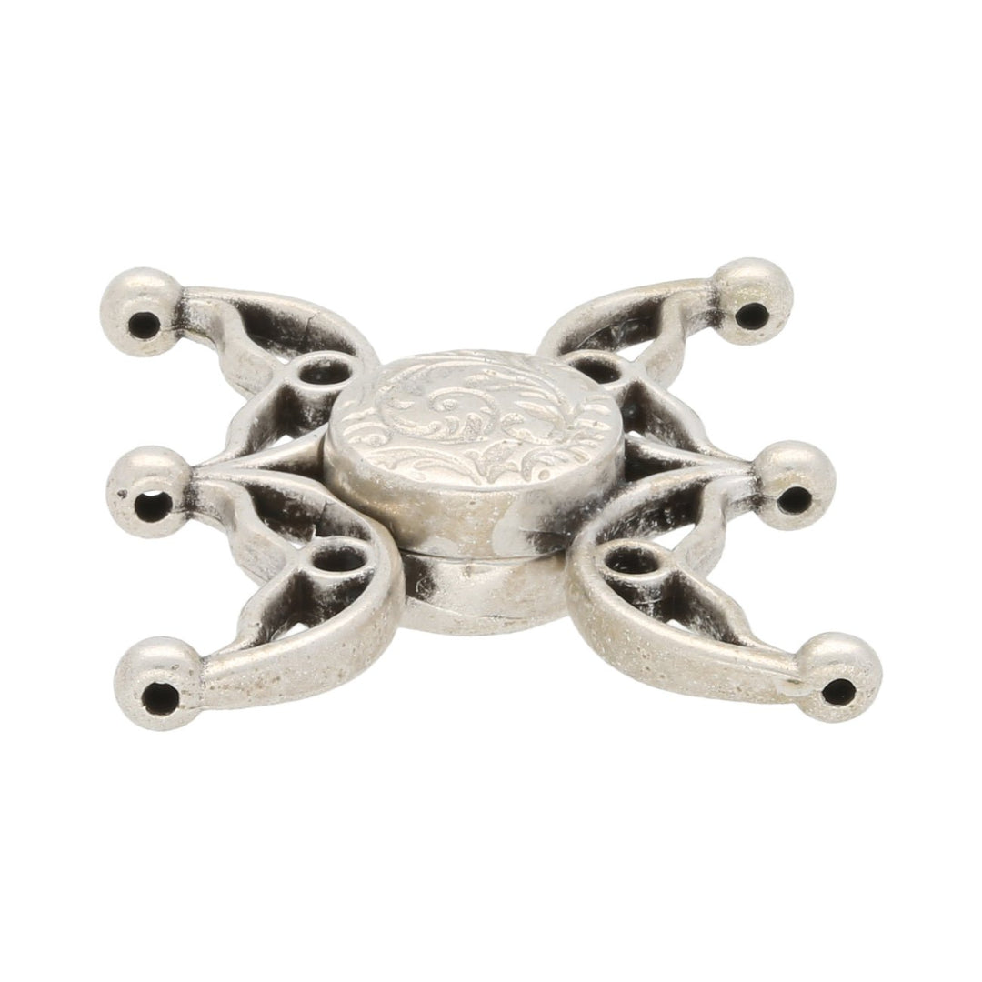Cymbal™ Volakas III 8/0 Magnetic Clasp - Antique Silver Plate - PerlineBeads