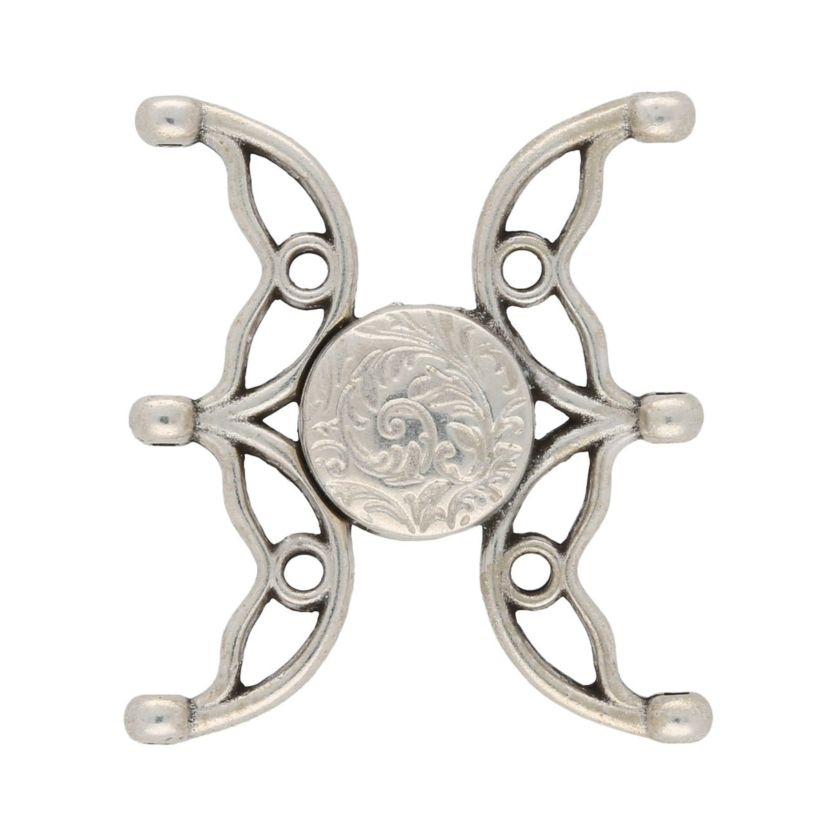 Cymbal™ Volakas III 8/0 Magnetic Clasp - Antique Silver Plate - PerlineBeads