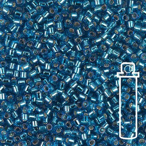 Delica 10/0 - DBM0149 - Silver Lined Aqua - PerlineBeads