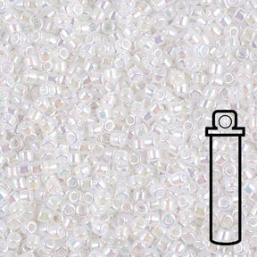 Delica 10/0 - DBM0222 - White Opal AB - PerlineBeads
