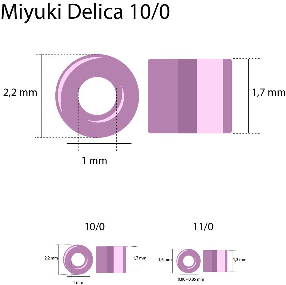 Delica 10/0 - DBM0906 - Sparkling Purple Lined Crystal - PerlineBeads