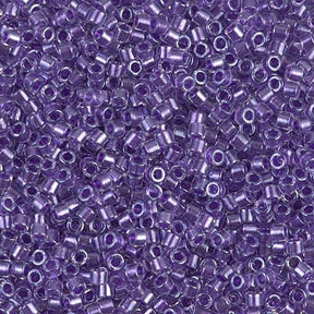 Delica 10/0 - DBM0906 - Sparkling Purple Lined Crystal - PerlineBeads