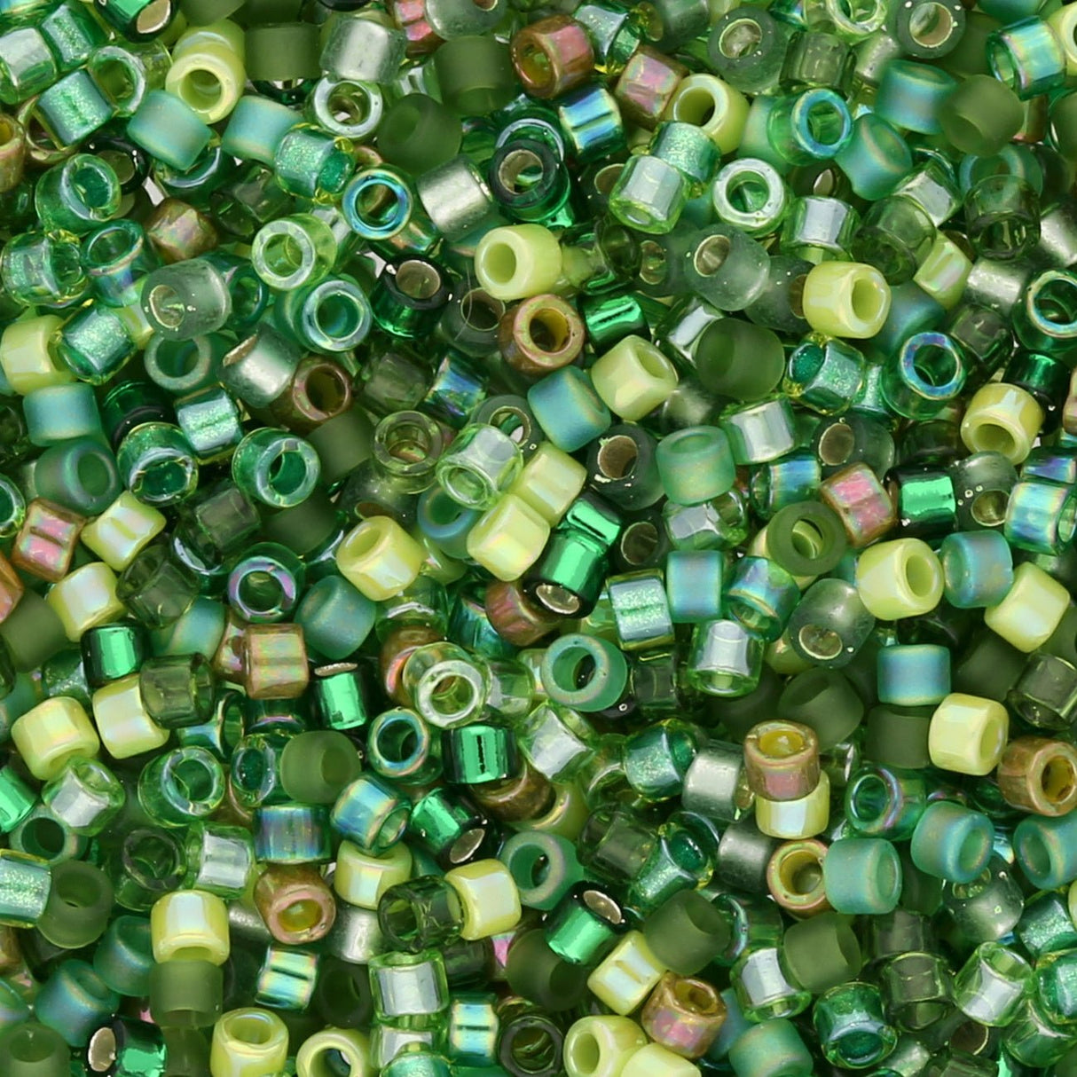 Delica 11/0 - DB-MIX03 - Mix Green Tones - PerlineBeads