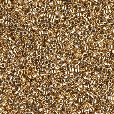 Delica 11/0 - DB034 - Light 24kt Gold Plated - PerlineBeads