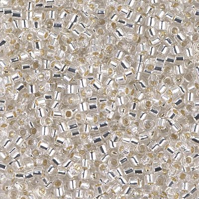 Delica 11/0 - DB041 - Silver Lined Crystal - PerlineBeads
