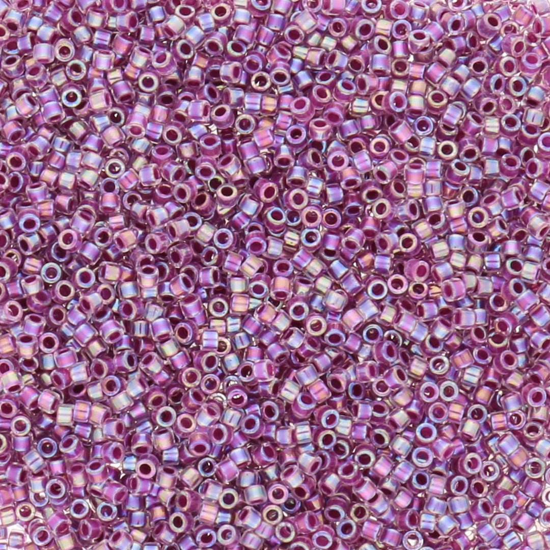 Delica 11/0 - DB056 - Lined Magenta AB - PerlineBeads