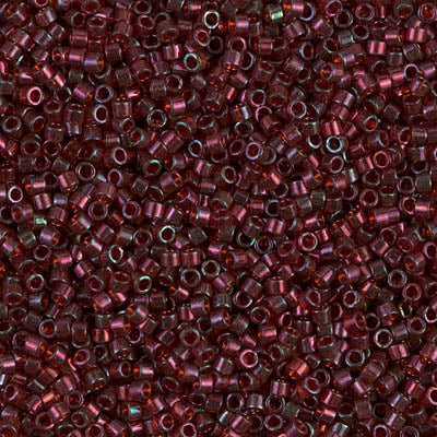 Delica 11/0 - DB105 - Gold Luster Transparent Red - PerlineBeads