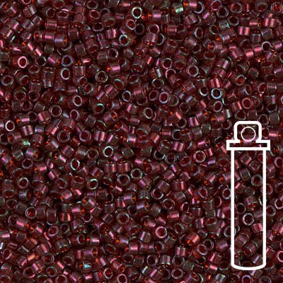 Delica 11/0 - DB105 - Gold Luster Transparent Red - PerlineBeads