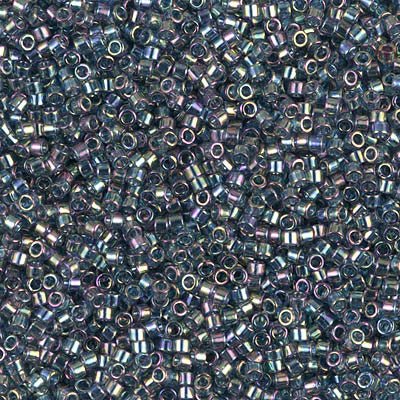 Delica 11/0 - DB111 - Transparent Gray Luster AB - PerlineBeads