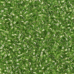 Delica 11/0 - DB1206 - Silver Lined Lime - PerlineBeads