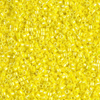 Delica 11/0 - DB160 - Opaque Yellow AB - PerlineBeads