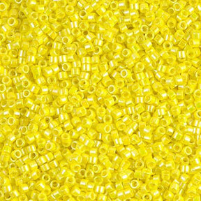 Delica 11/0 - DB160 - Opaque Yellow AB - PerlineBeads