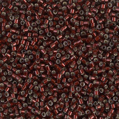 Delica 11/0 - DB1685 - Silver Lined Glazed Dark Cranberry - PerlineBeads