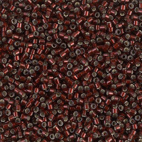Delica 11/0 - DB1685 - Silver Lined Glazed Dark Cranberry - PerlineBeads