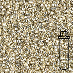 Delica 11/0 - DB1831 - Duracoat Galvanized Silver - PerlineBeads
