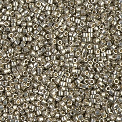 Delica 11/0 - DB1851 - Duracoat Galvanized Light Smoky Pewter - PerlineBeads