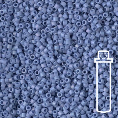 Delica 11/0 - DB2318 - Frost Opaque Glaze Rainbow Soft Blue - PerlineBeads