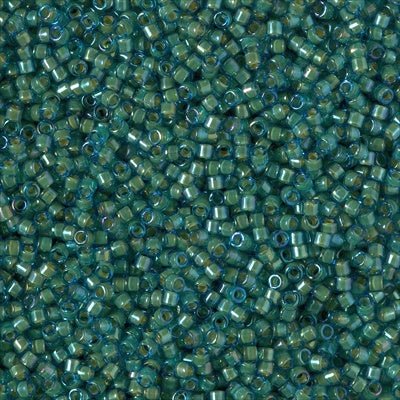 Delica 11/0 – DB2381 – Fancy Lined Aqua Green - PerlineBeads