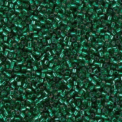 Delica 11/0 - DB605 - Silver Lined Emerald - PerlineBeads