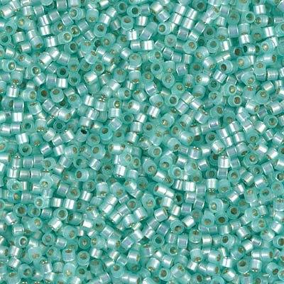 Delica 11/0 - DB626 - Silver Lined Light Mint Green - PerlineBeads