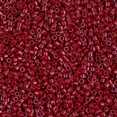 Delica 11/0 - DB654 - Dyed Opaque Cranberry - PerlineBeads