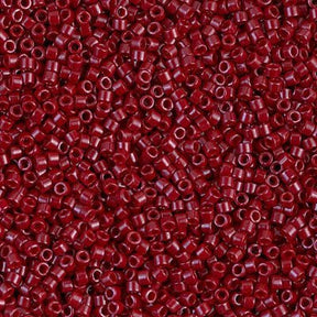 Delica 11/0 - DB654 - Dyed Opaque Cranberry - PerlineBeads