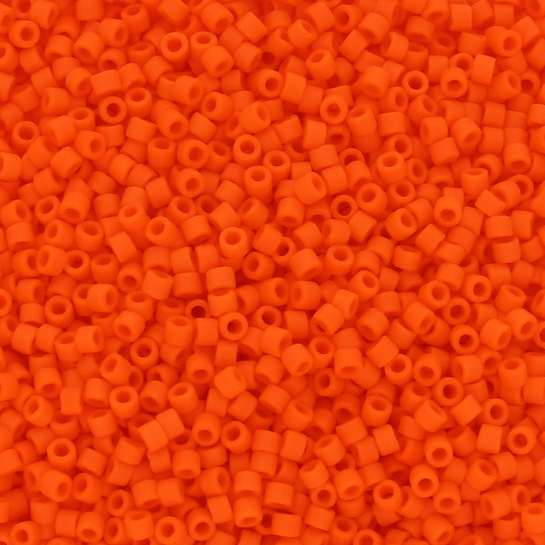 Delica 11/0 - DB752 - Matte Opaque Orange - PerlineBeads
