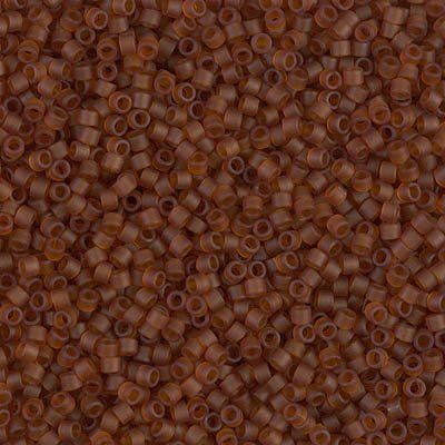 Delica 11/0 - DB764 - Matte Transparent Dark Topaz - PerlineBeads