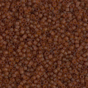 Delica 11/0 - DB764 - Matte Transparent Dark Topaz - PerlineBeads