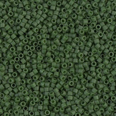 Delica 11/0 - DB797 - Dyed Matte Opaque Olive - PerlineBeads
