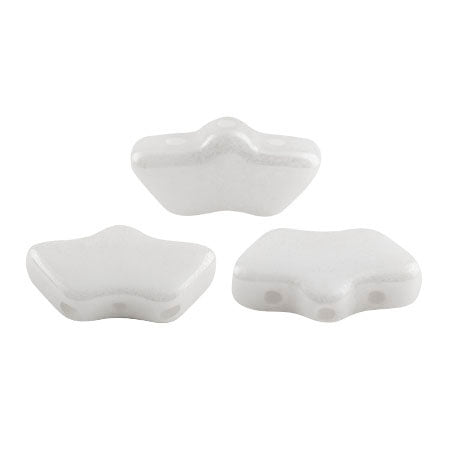 Delos® Par Puca® - Opaque White Ceramic Look - PerlineBeads
