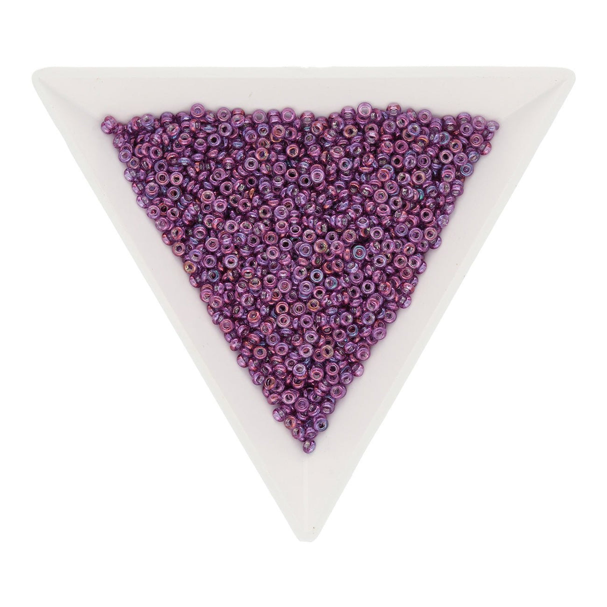 Demi-Round 11/0 – Gold-Lustered Dark Amethyst - PerlineBeads