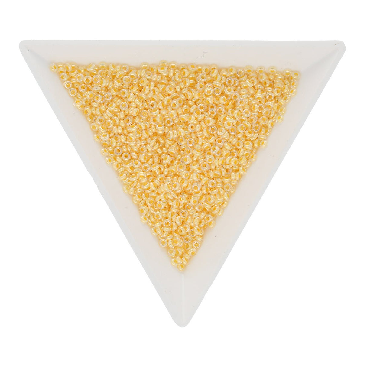 Demi-Round 11/0 – Inside-Color Crystal/Custard Lined - PerlineBeads