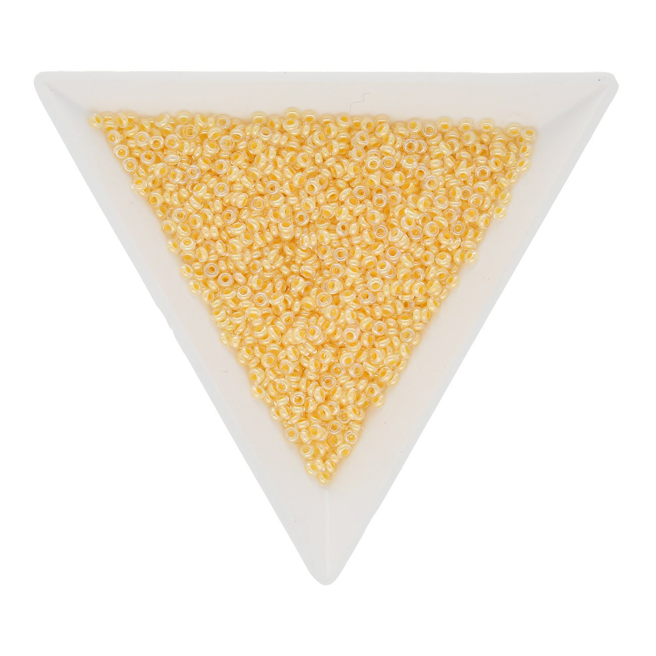 Demi-Round 11/0 – Inside-Color Crystal/Custard Lined - PerlineBeads