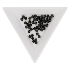 Doppelkegel 3 mm – aus Glas - Jet - PerlineBeads