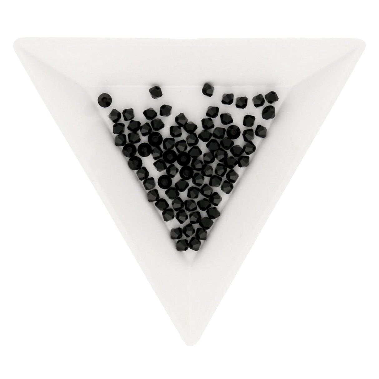 Doppelkegel 3 mm - Jet - PerlineBeads