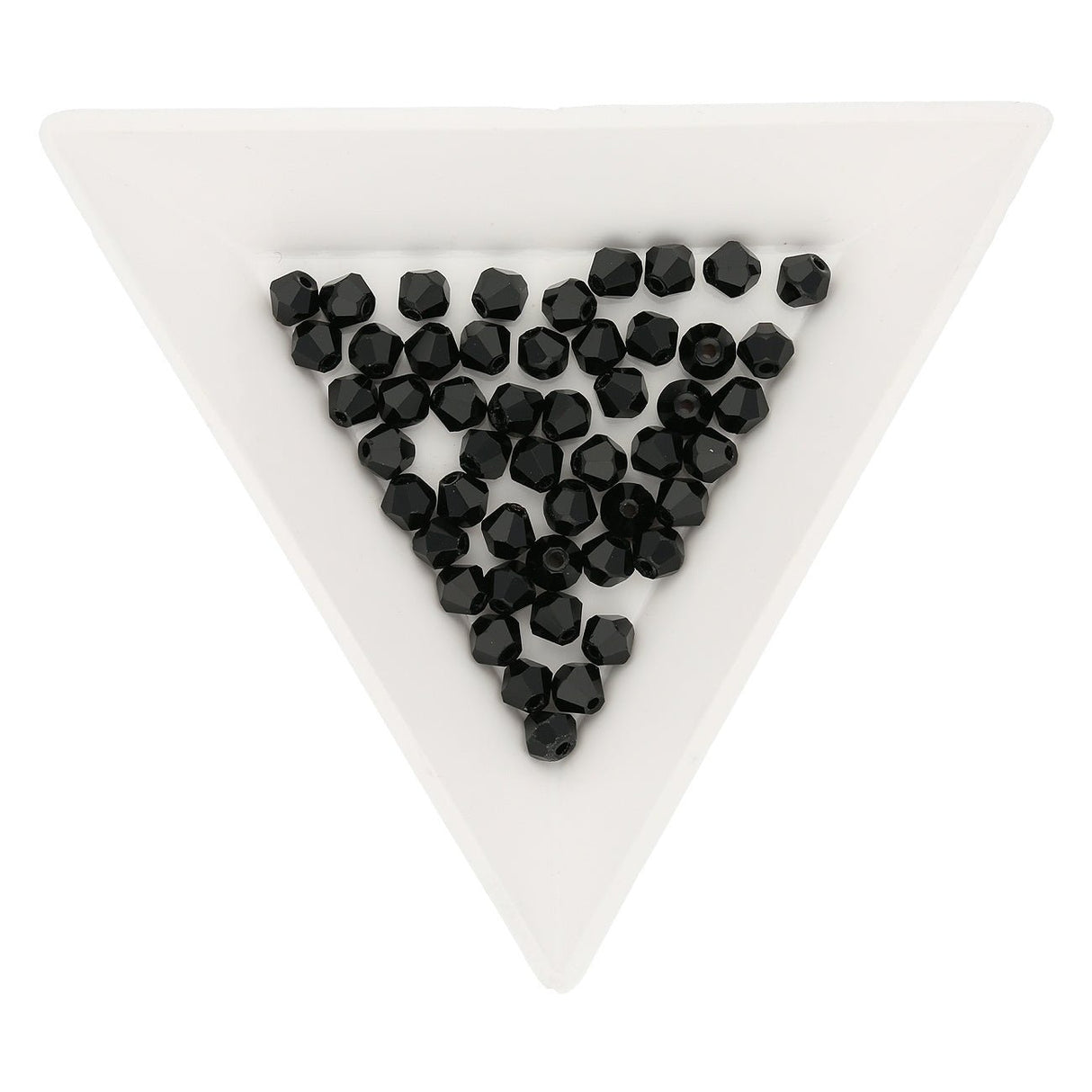 Doppelkegel 4 mm – aus Glas - Jet - PerlineBeads