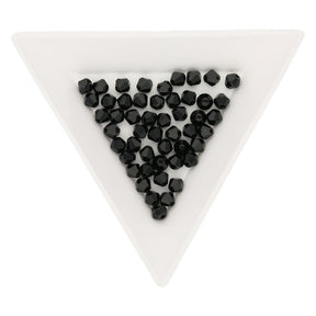 Doppelkegel 4 mm – aus Glas - Jet - PerlineBeads