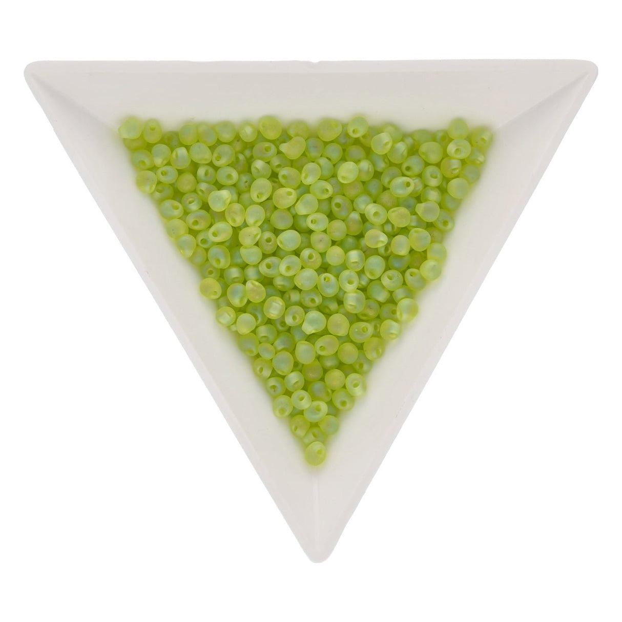 Drop Beads 2,8 mm – Matte Transparent Chartreuse AB - PerlineBeads