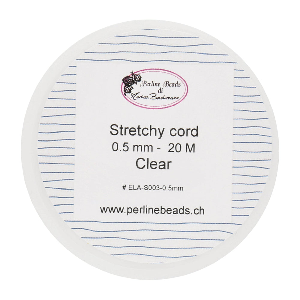 Elastischen Faden Stretchy Cord 0,5 mm - Klar - PerlineBeads