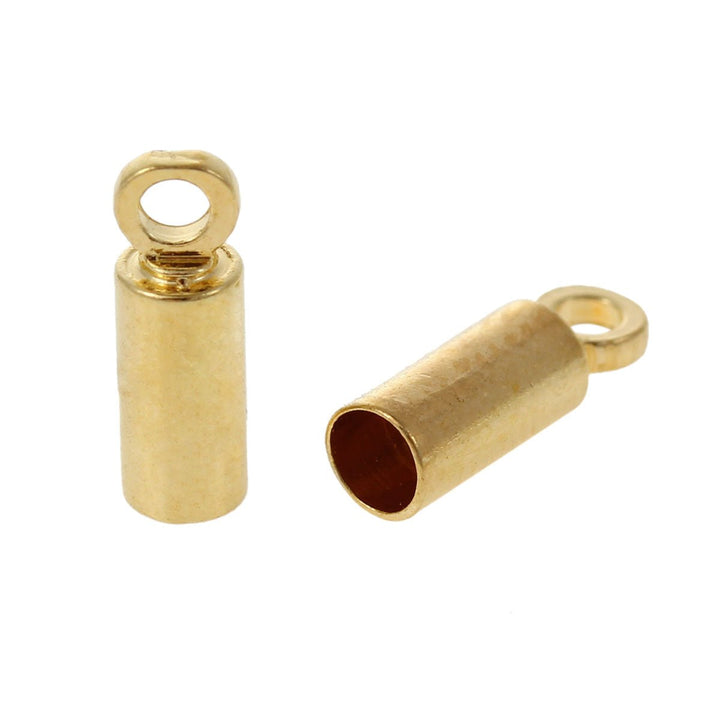 Endkappe für Kordel – Kupfer vergoldet – 9 x 3 mm - PerlineBeads
