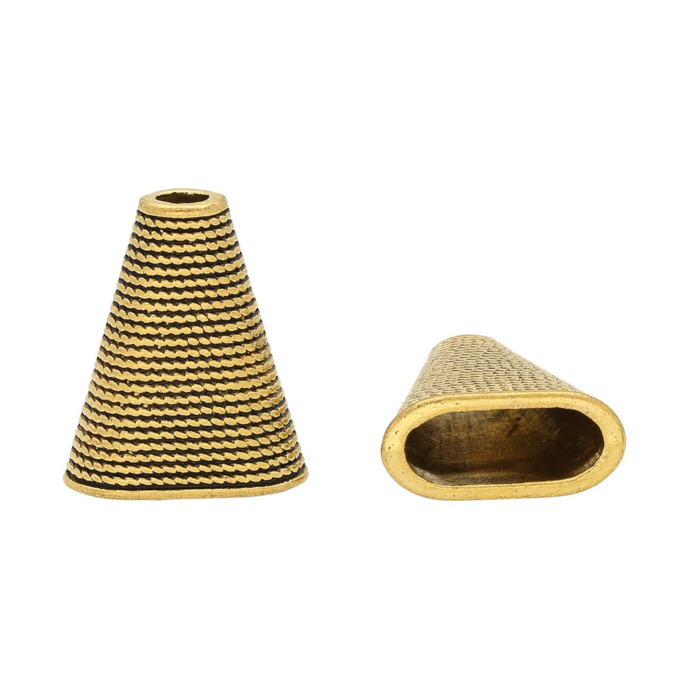 Endkappe Kegelform 23 x 19 mm - Gold antik - PerlineBeads
