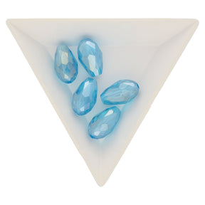 Facettierte Tropfen 15 x 10 mm – Dunkles Türkis - PerlineBeads