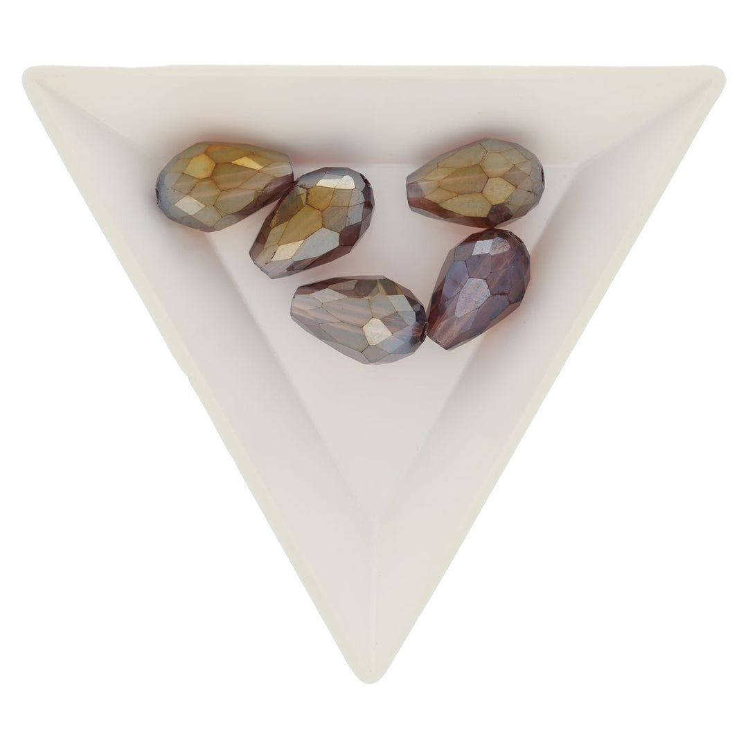 Facettierte Tropfen 15 x 10 mm – Violett - PerlineBeads