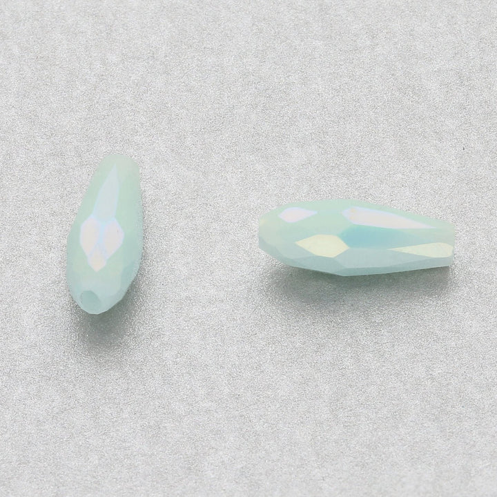 Facettierte Tropfen 15 x 6 mm – Light Sky Blue - PerlineBeads