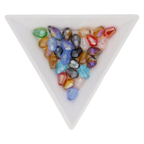 Facettierte Tropfen 7-8 x 6 mm – Farbmix AB - PerlineBeads