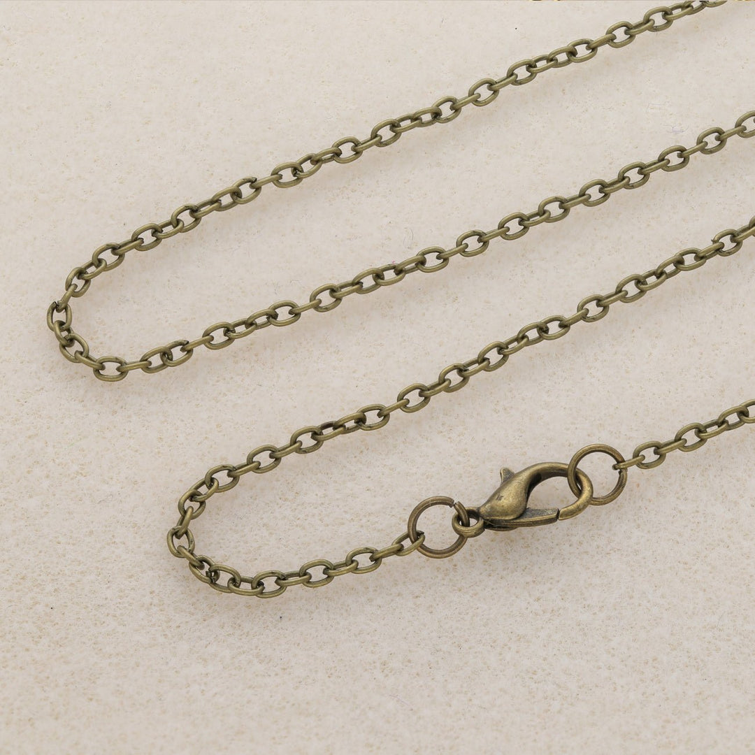 Fertige Halskette 62 cm - Bronze antik - PerlineBeads