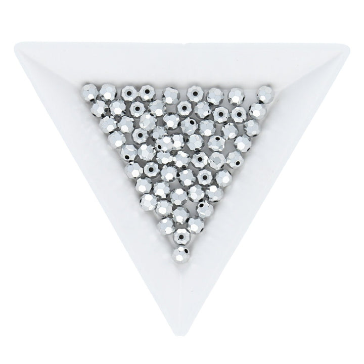 Feuerpolierte Kristall-Glasperle rund, 4 mm - Crystal Labrador - PerlineBeads